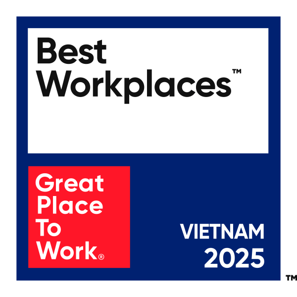 Civil Engineering Outsourcing A rectangular badge features the phrase “Best Workplaces” in bold black lettering on a white background, positioned above a red square with “Great Place To Work” inscribed. Next to it, against a blue backdrop, “Vietnam 2025” is displayed in white text. This recognition highlights excellence in civil engineering outsourcing within Vietnam.