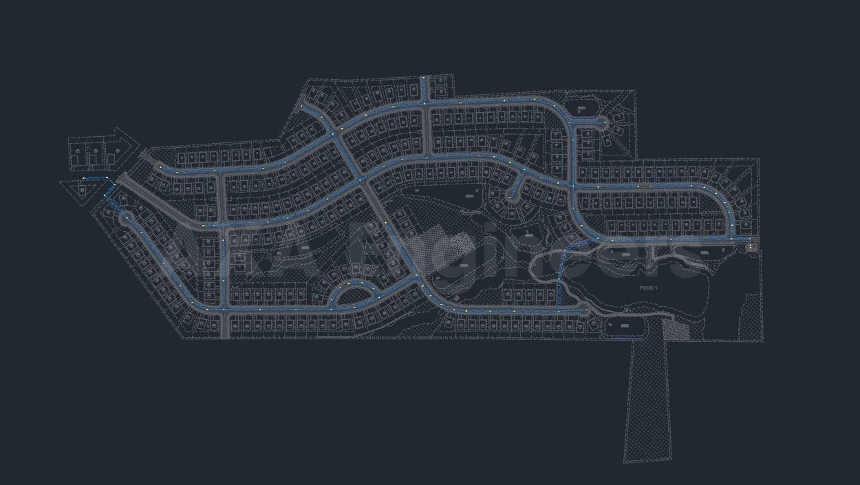 Vista Heights Overall Plan of Sewer pipe network