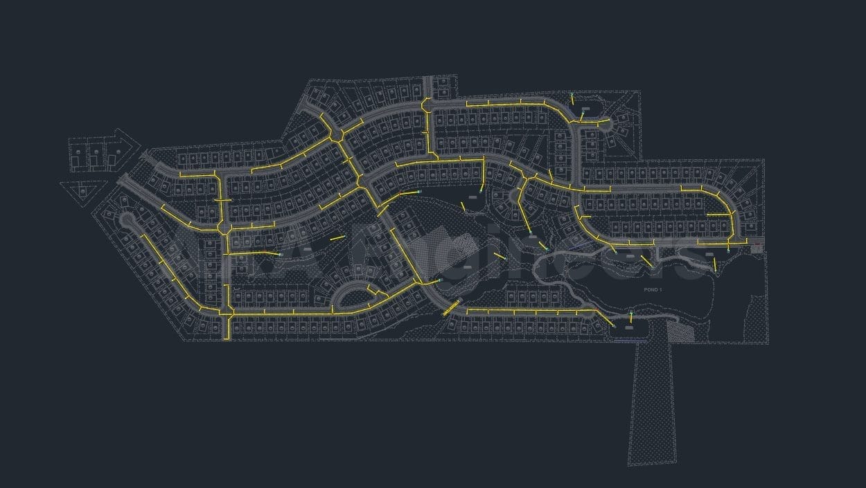 Vista Heights Overall Plan of Storm pipe network