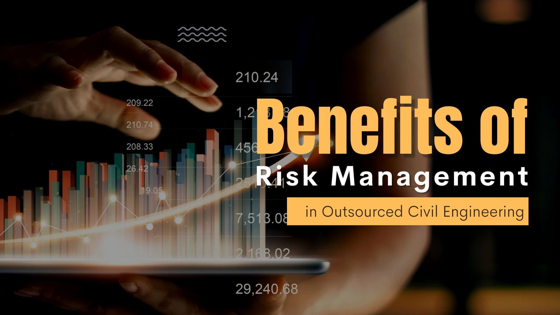 Visual representation highlighting the advantages of risk management in outsourced civil engineering projects.