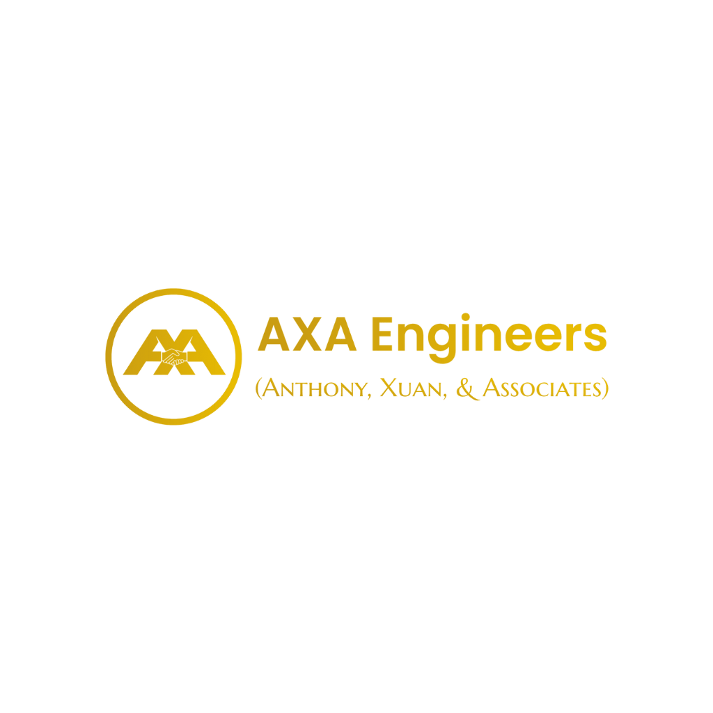 Civil Engineering Outsourcing AXA Engineers’ gold logo with two overlapping As and an X in a circle, highlighting civil engineering outsourcing, on white.