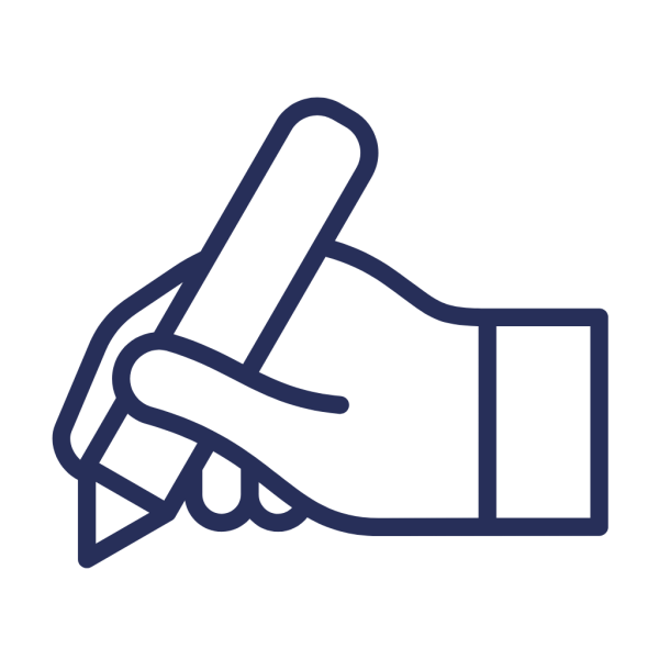 Civil Engineering Outsourcing A simple line drawing of a hand holding a pencil on a light background, representing civil engineering outsourcing services.